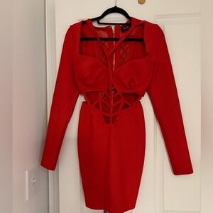 NWOT Red Cutout Bodycon Dress